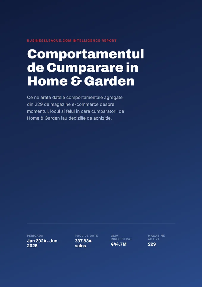 Home & Garden: 84,5% comenzi cu un singur produs (€44,7M) (PDF RO)